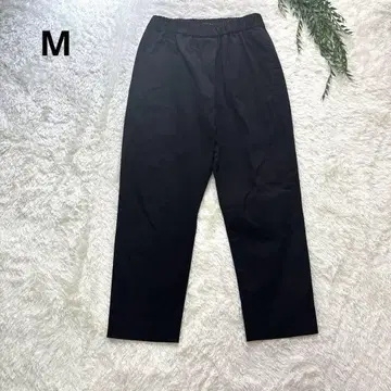 TRAVAIL MANUEL 테이퍼드 팬츠 블랙 면 소재