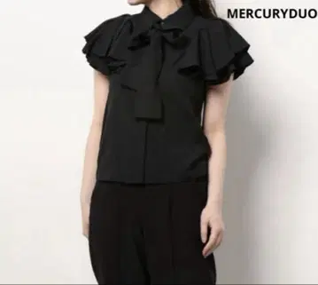 MERCURYDUO 머큐리 듀오 블라우스 블랙 프릴 셔츠