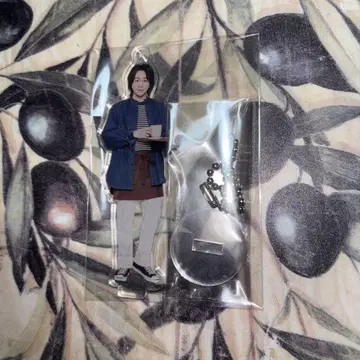 라일락 아크릴 키링 카페 점원 모토키