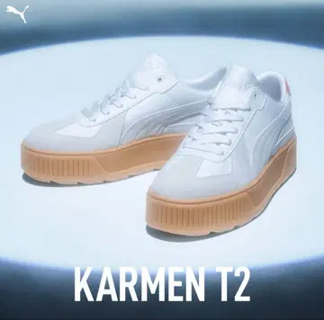 Puma 화이트 스니커즈 통굽 KARMEN T2
