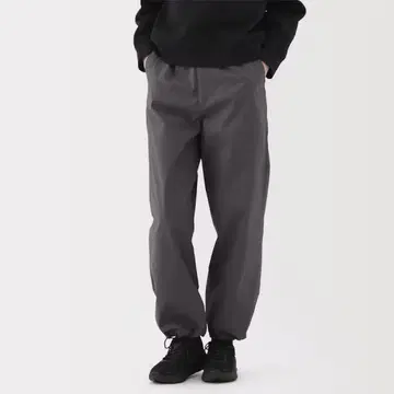 무인양품 유틸리티 이지 와이드 팬츠 차콜 그레이