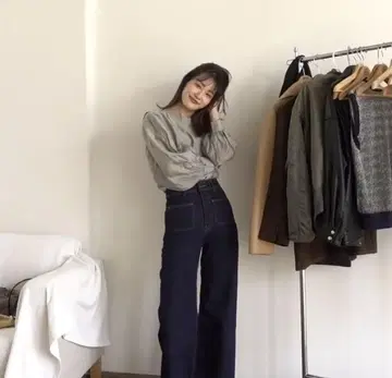Alia 새틴 블라우스 카키 그린 라임 그린
