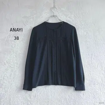 아나이 | 노카라 레이스 블라우스 [38] 핀턱 드레이프감 오피스 캐주얼