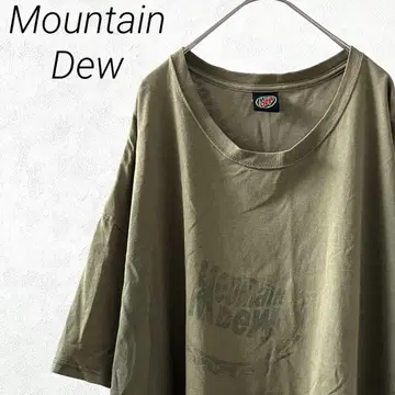 Mountain Dew 티셔츠 반팔 크루넥 로고 프린트 빅 사이즈