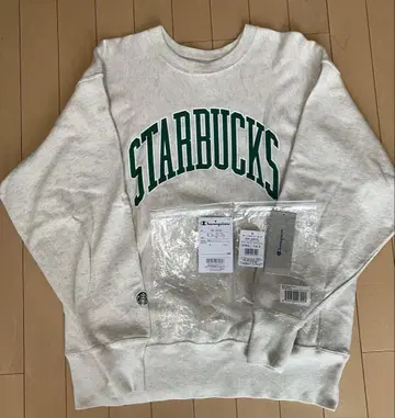 STARBUCKS BEAMS CHAMPION 맨투맨 오트밀 M