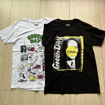 Green Day 티셔츠 2장 세트 M 사이즈