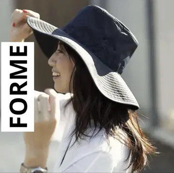 FORME 히가시하라 아키 UV 차단 발수 햇 턱끈 포함 블랙