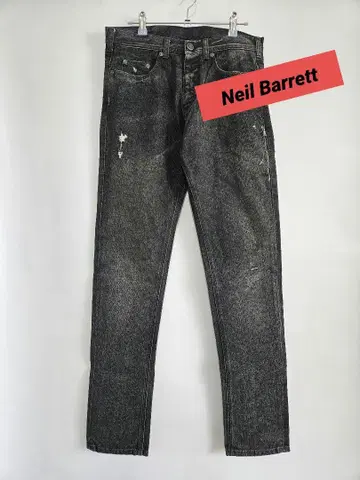 Neil Barrett 블랙 슬림 핏 데님 팬츠 30인치