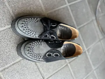 조지 콕스 한정판 컬러 블랙 스웨이드 뜨개질 신발 uk7