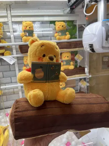 곰돌이 푸 봉제 인형 도서 읽기