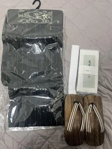택 포함 미사용 새상품 시지라 오리 남성용 유카타 M 사이즈