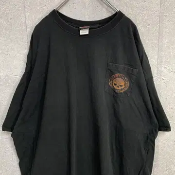 할리데이비슨 스컬 라이더 로고 프린트 티셔츠 3XL