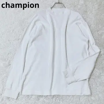 챔피온 긴팔 상의 티셔츠 무지 심플 화이트