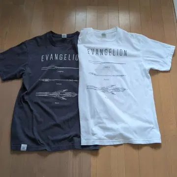 EVANGELION 티셔츠 2장 세트 XL 사이즈 낱개 판매 불가