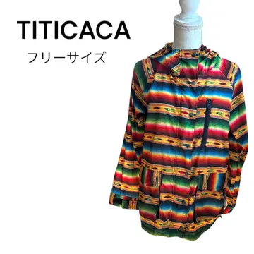 TITICACA 에스닉 패턴 윈드브레이커 프리 사이즈 화려하고 귀여운