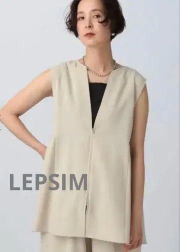 LEPSIM 린넨 라이크 드라이 시리즈 절개 조끼