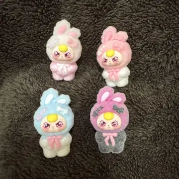베이비 쓰리 토끼 피규어 4개 세트