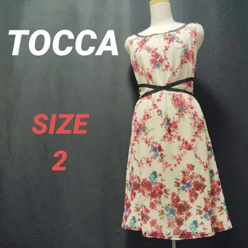 TOCCA 토카 꽃무늬 원피스 슬리브리스 A 라인