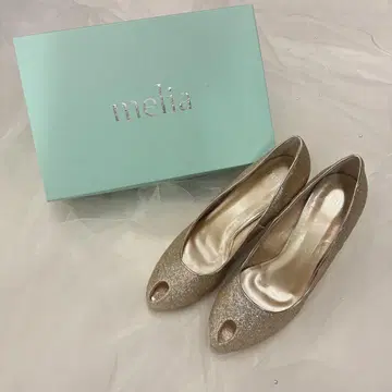 멜리아 글리터 펌프스 7cm 힐 결혼식 웨딩 신발