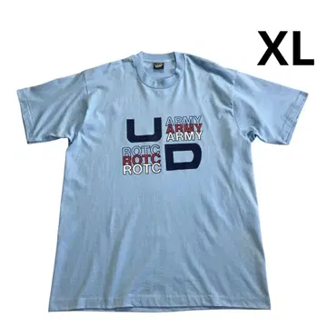 90s USA제 ARMY ROTC 티셔츠 XL 스카이블루 스크린 스타즈