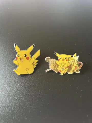 피카츄 핀 배지 2개 세트