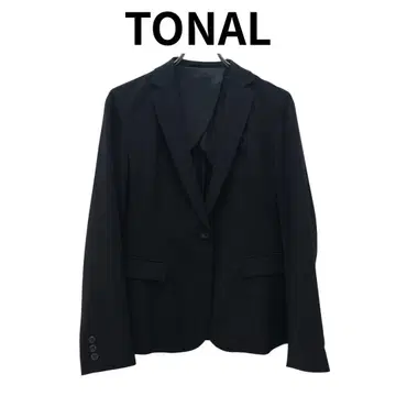 TONAL 블랙 테일러드 자켓 오피스 수트 포멀