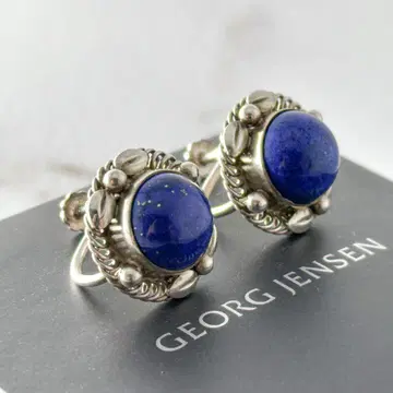 레어 GEORG JENSEN 39B 라피스 라줄리 실버 귀찌