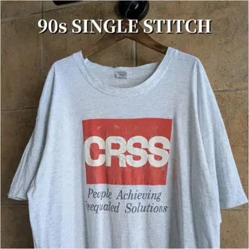 90s USA제 CRSS 기업 메시지 티셔츠 싱글 스티치