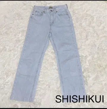SHISHIKUI 스트레이트 데님 팬츠 25 아이스 핑크