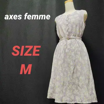 axes femme 엑시즈팜 슬리브리스 꽃무늬 레이스 원피스 벨트