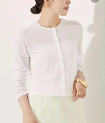 Plage (플라주) SHEER RIB CROPPED 가디건