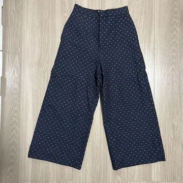 ADAM ET ROPE 도트 무늬 와이드 팬츠