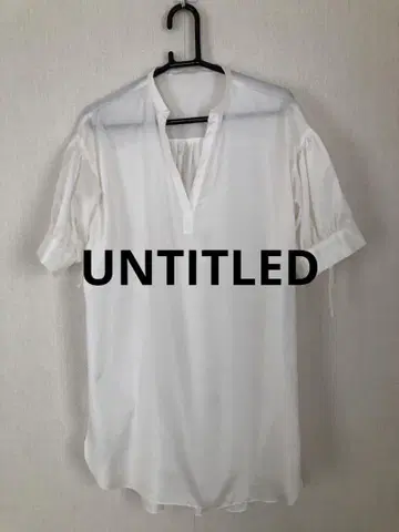 UNTITLED 화이트 셔츠 오버 사이즈 루즈한 소매 리본