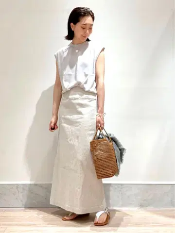 GALERIE VIE 크레이프 코튼 슬리브리스 풀오버