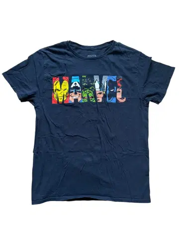 MARVEL 아메리칸 코믹스 히어로 티셔츠 M 사이즈 네이비