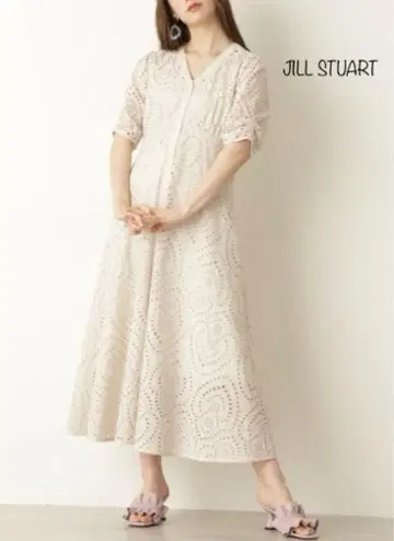 JILL STUART 안코튼 자수 원피스