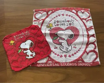 스누피 USJ 유니버설 스튜디오 재팬 타월 손수건 2장 세트