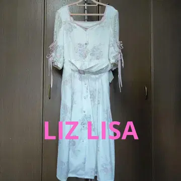 LIZ LISA 리즈리사 부케 패턴 원피스 화이트 반팔 꽃무늬