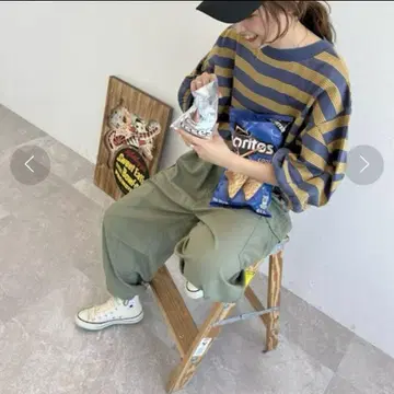 niko and... 샤카 벌룬 카고 팬츠 카키