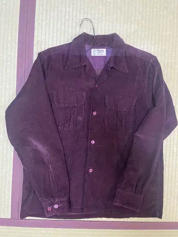 50s Pilgrim 버건디 코듀로이 셔츠