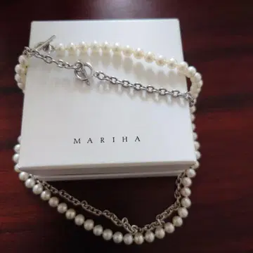 MARIHA 달의 꿈 펄과 체인 목걸이