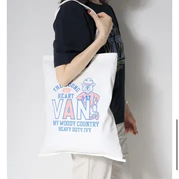 VAN JAC 페어 프린트 토트백 에코백