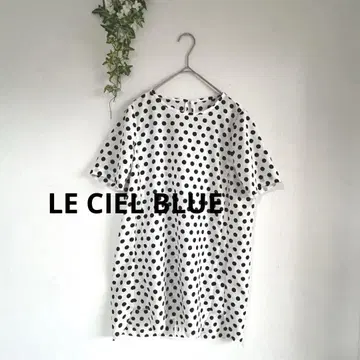 LE CIEL BLUE 르 쉘 블루 새상품급 도트 무늬 조젯 블라우스