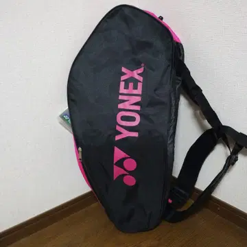 YONEX 테니스 라켓 백 6개용 블랙/핑크