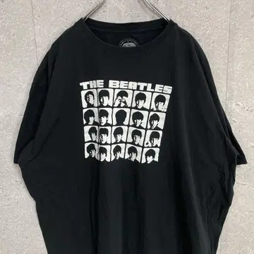 비틀즈 밴드 뮤직 프린트 블랙 빅 사이즈 티셔츠 2XL