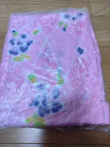꽃무늬 핑크 유카타 여성용 오비 없음