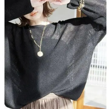 SLOBE IENA 린넨 혼방 돌먼 슬리브 니트