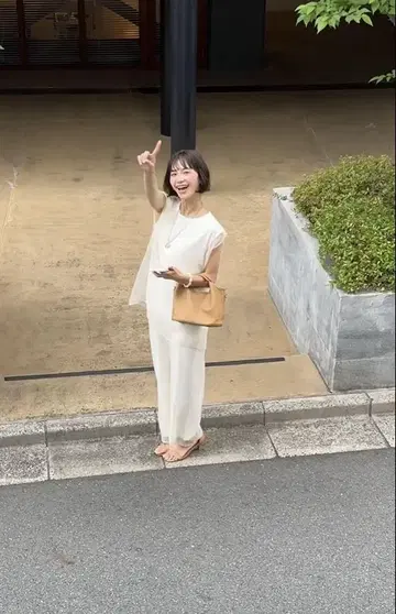 아이보리 시어 팬츠 셋업