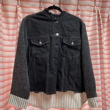 블랙 데님 자켓 L 사이즈