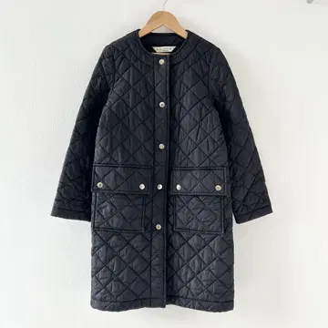 MACKINTOSH 노카라 퀼팅 코트 블랙 6